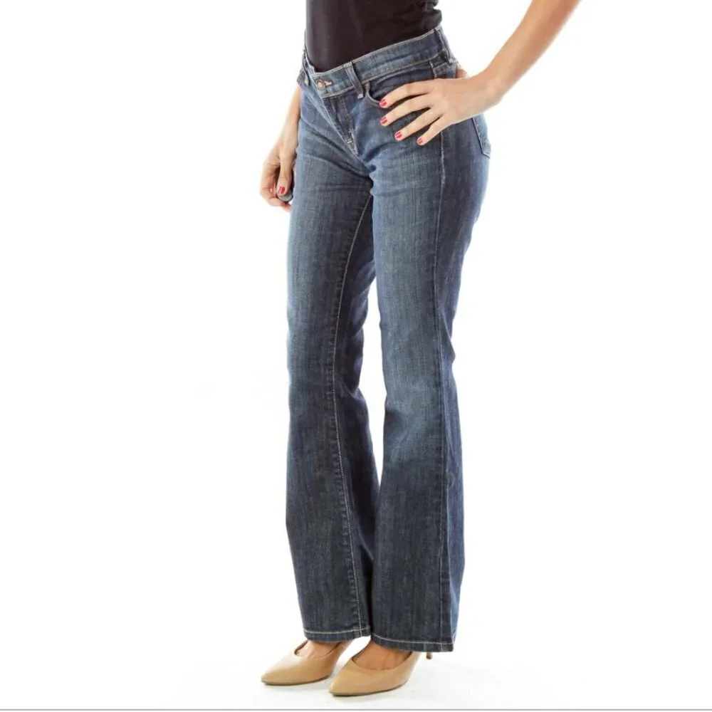 David Kahn Blue Flared Denim Pants - Picture 2 of 3